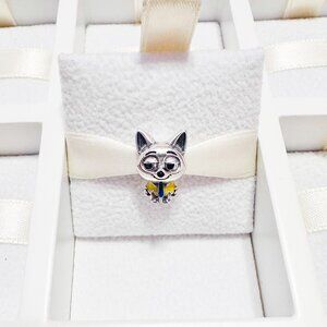 925 Sterling Silver Zootopia Nick Fox Charm Bead Fits Pandora Charm Bracelets